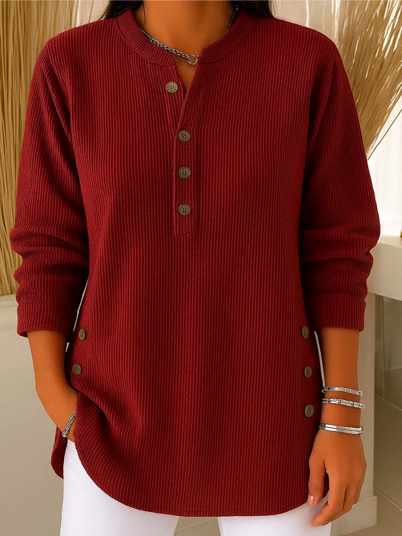 Livia™ | Sweater with Subtle Button Details