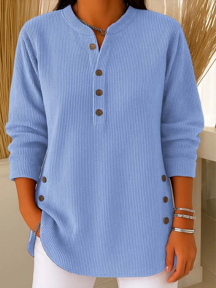 Livia™ | Sweater with Subtle Button Details