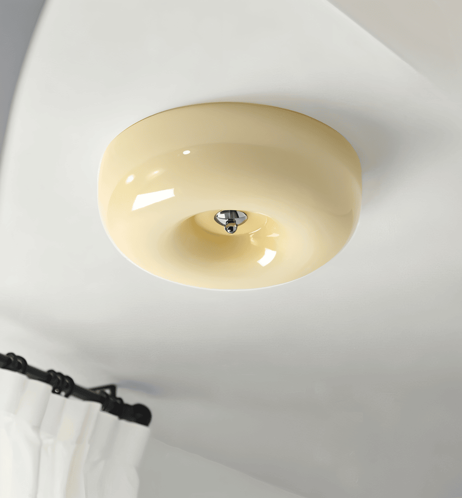 Donut Glass Ceiling Light with Dome Shade — view 1
