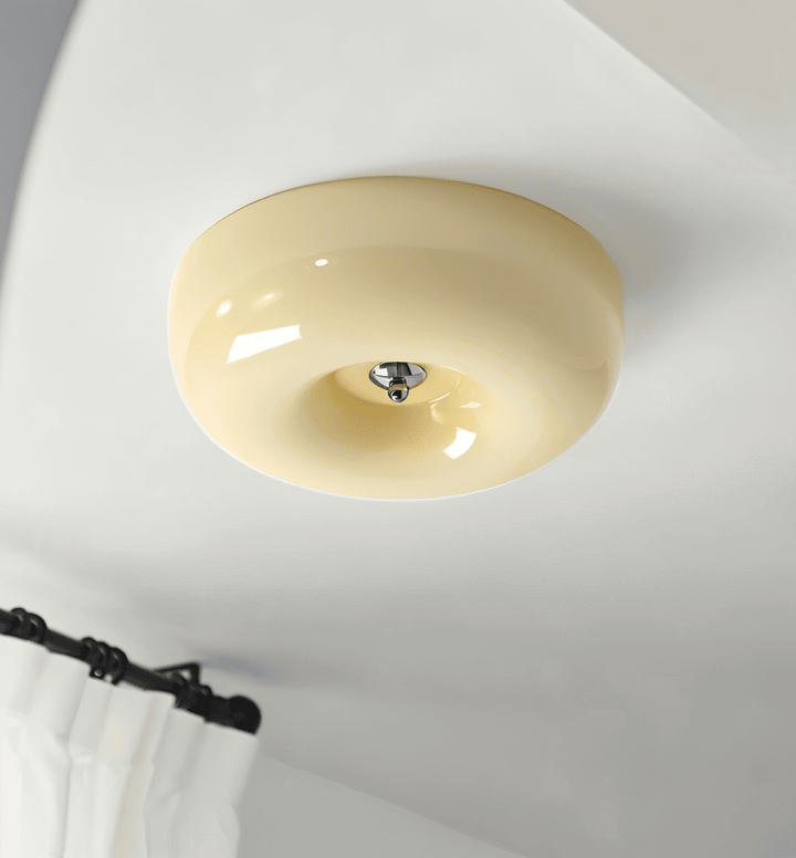 Donut Glass Ceiling Light with Dome Shade — view 1