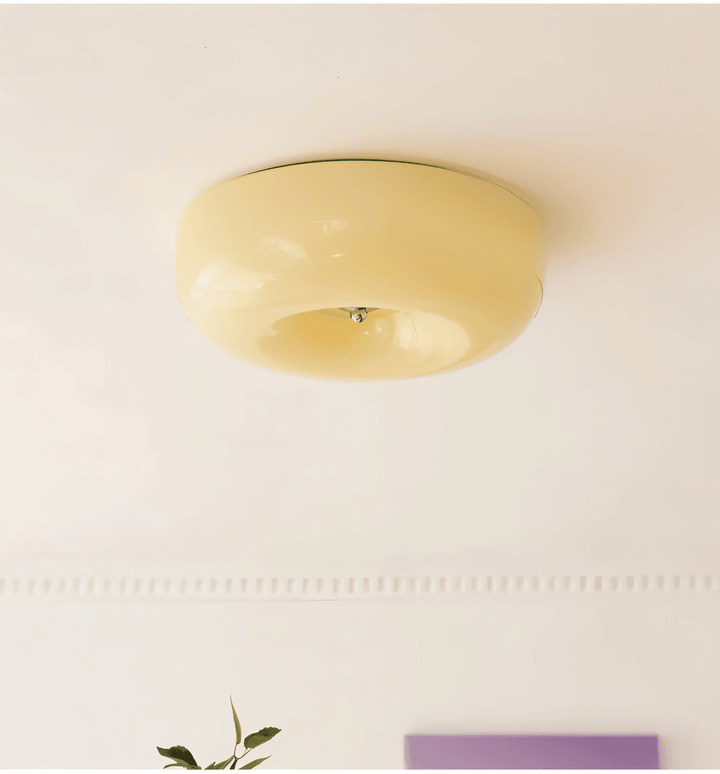 Donut Glass Ceiling Light with Dome Shade — view 5