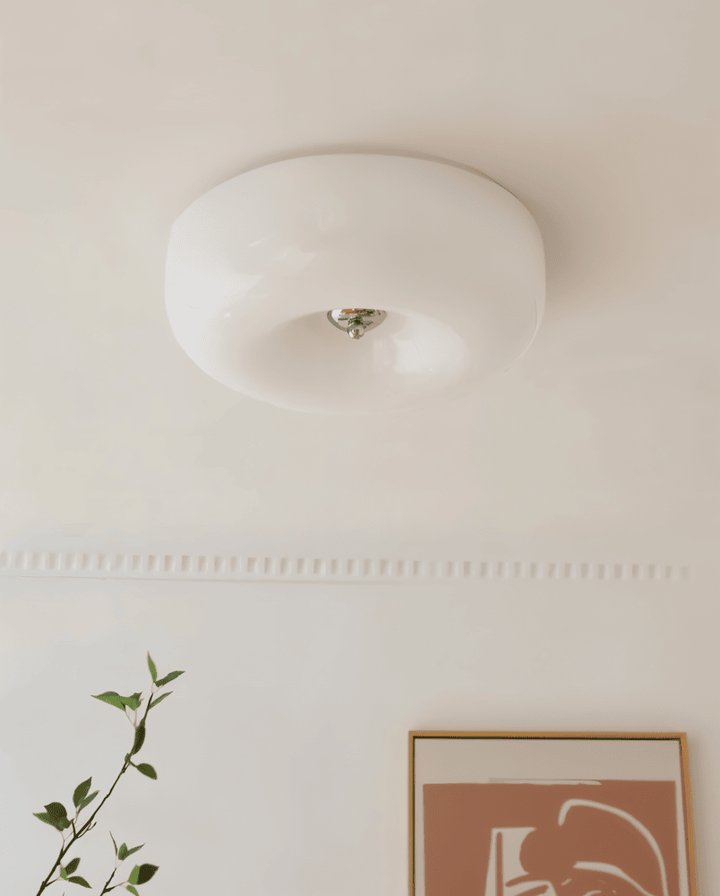 Donut Glass Ceiling Light with Dome Shade — view 7