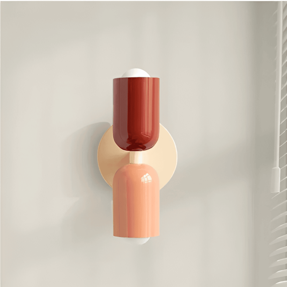 Double-Sided Capsule Wall Light with Round Backplate — view 1