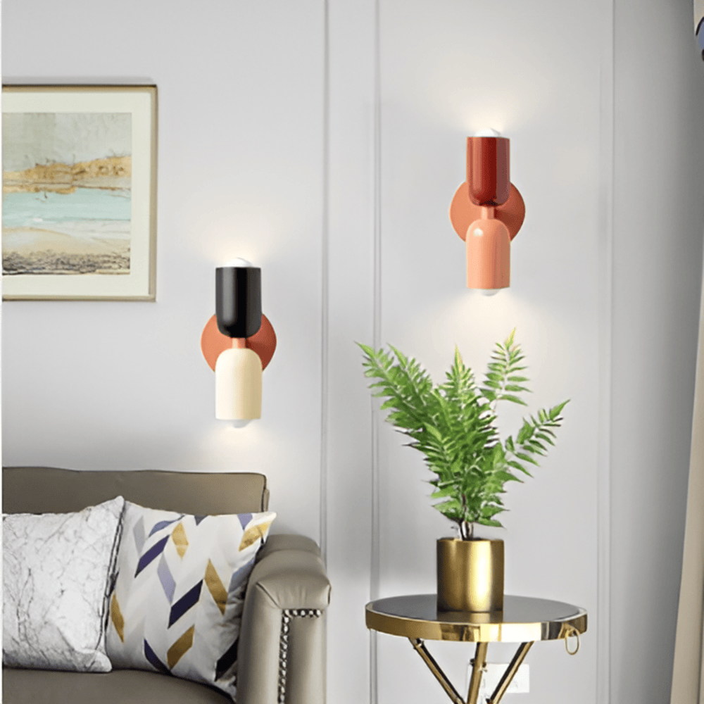 Double-Sided Capsule Wall Light with Round Backplate — view 4