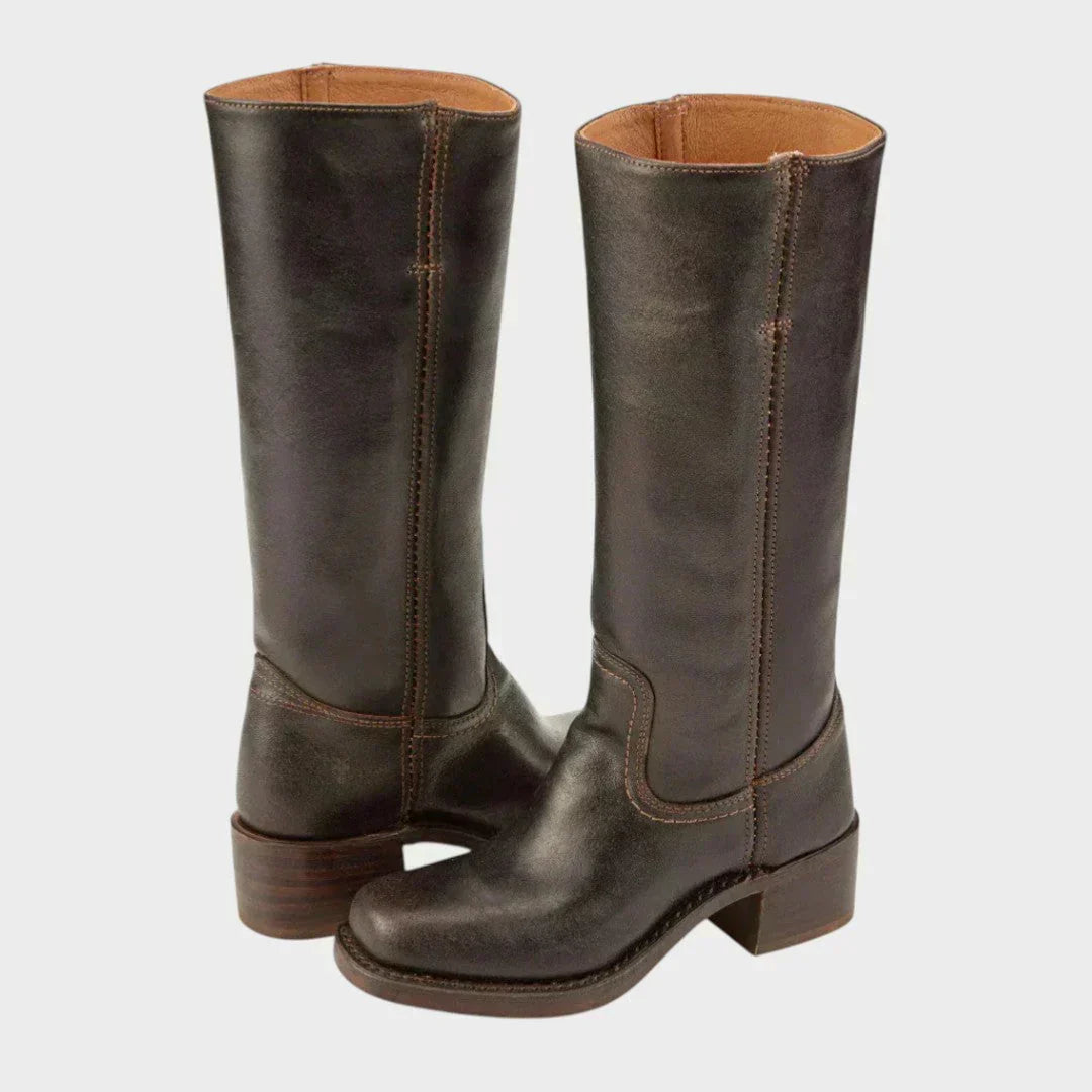 Fleur™ | Retro Leather Boots