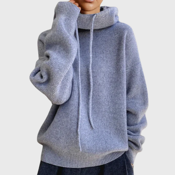Svea™ | Women's Knit Hoodie with Drawstring Cowl Hood