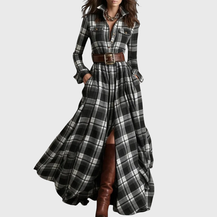 Bikki™ | Checked Maxi Dress