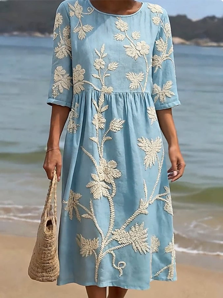 Raquel™ | Embroidered Vintage Dress