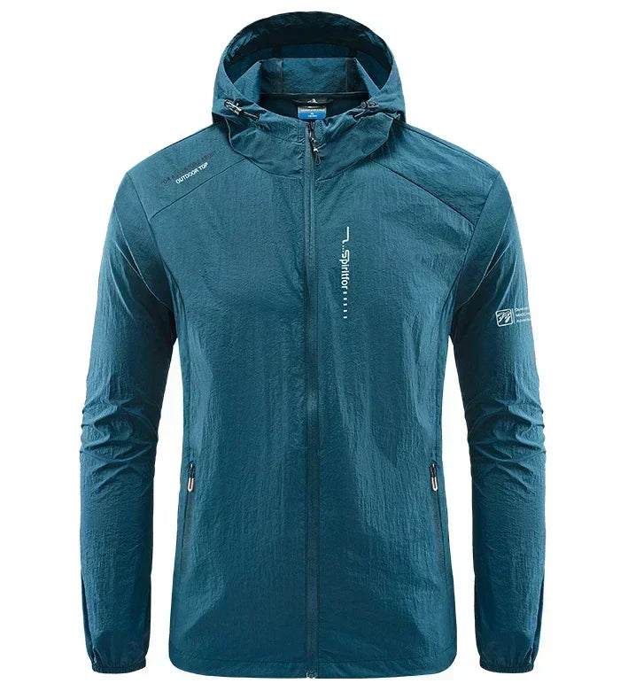 Preston™ | Men's Hooded Zip Windbreaker with Crinkle Texture