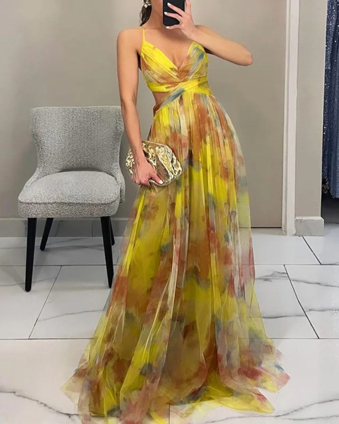 Giselle™ | Enchanting Maxi Dress with Floral Print