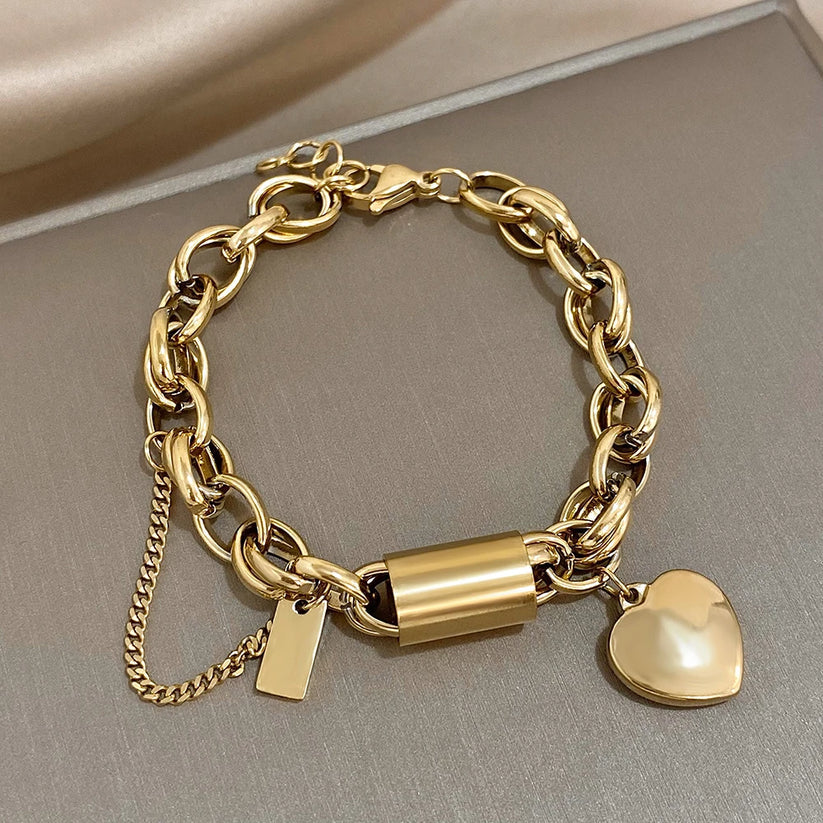 Heartened Massive Bracelet | Gold