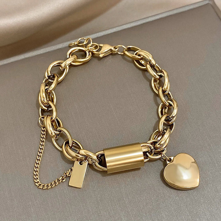 Heartened Massive Bracelet | Gold