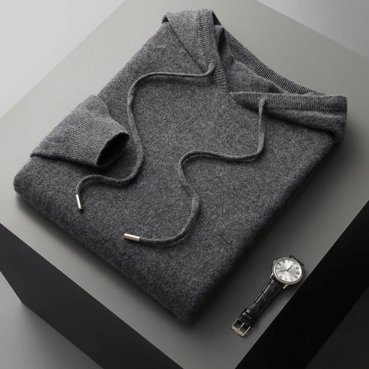 Hayden™ | Men's Fine Knit Pullover Hoodie with Drawstring