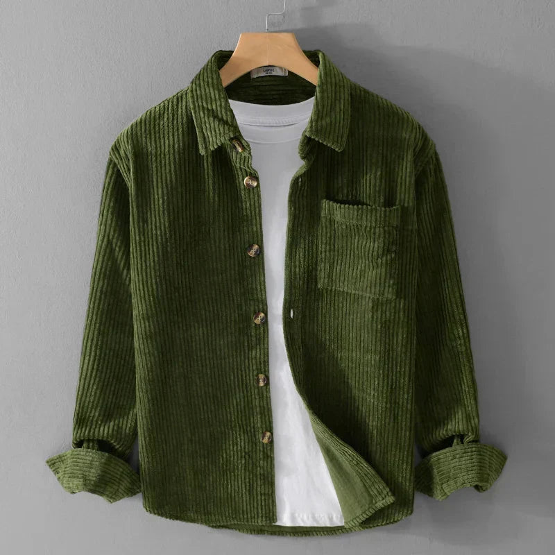 Otis™ | Men's Wide-Wale Button-Up Overshirt with Chest Pocket