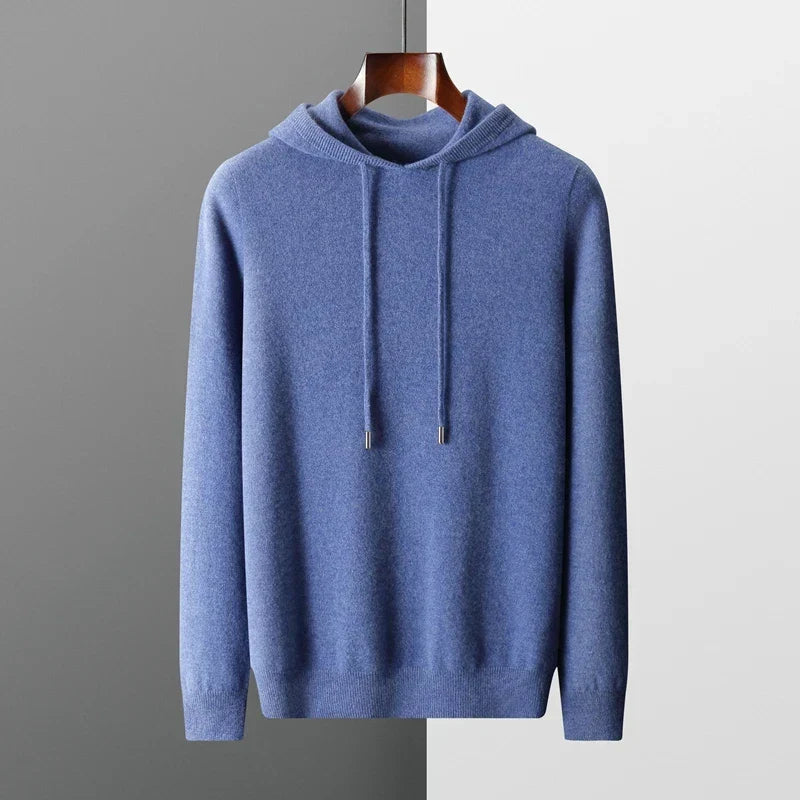 Hayden™ | Men's Fine Knit Pullover Hoodie with Drawstring