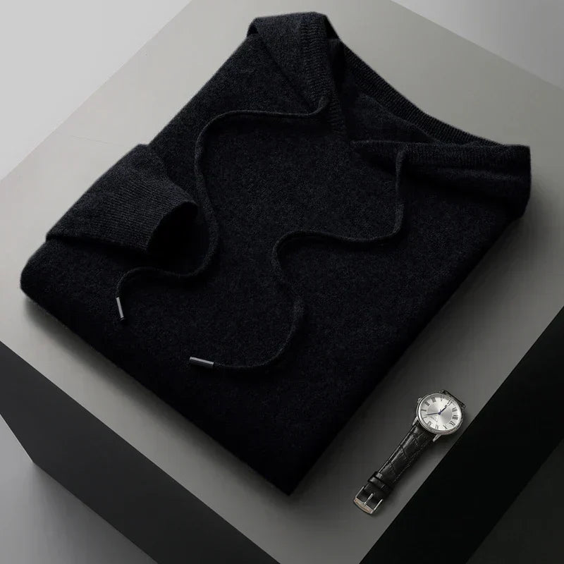 Hayden™ | Men's Fine Knit Pullover Hoodie with Drawstring