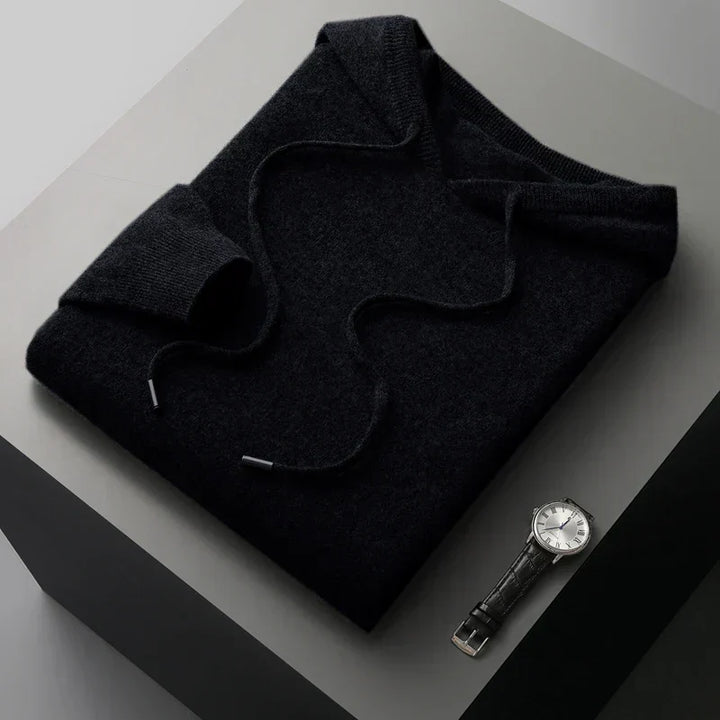 Hayden™ | Men's Fine Knit Pullover Hoodie with Drawstring