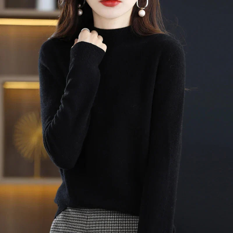Viola™ | Women's Fine-Knit Mock Neck Sweater