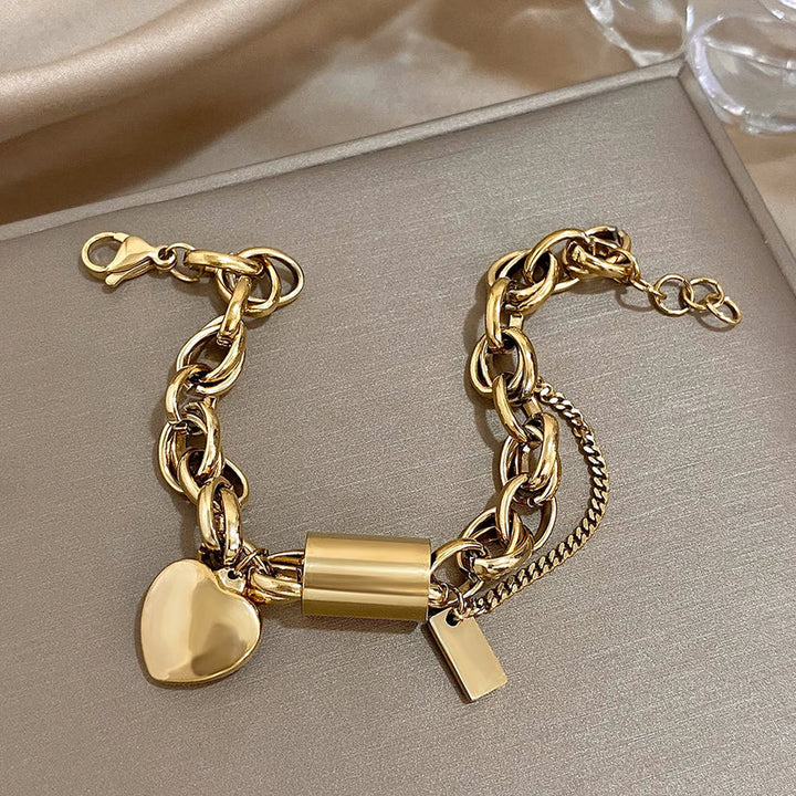Heartened Massive Bracelet | Gold