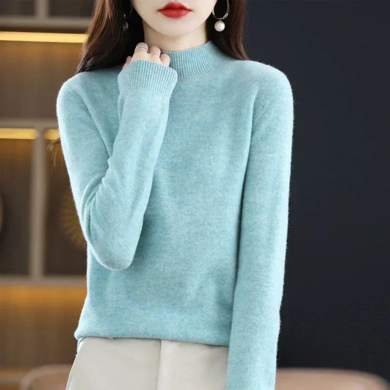 Viola™ | Women's Fine-Knit Mock Neck Sweater