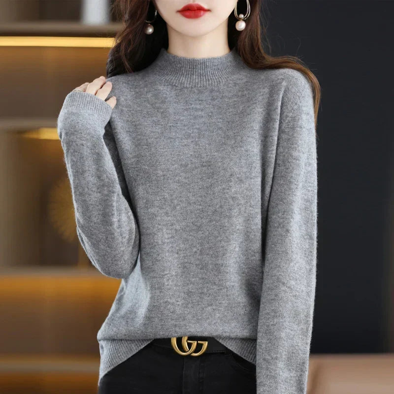 Viola™ | Women's Fine-Knit Mock Neck Sweater