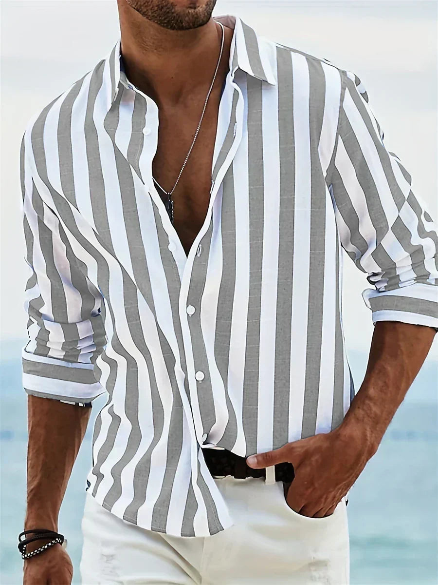 Leonard™ | Lightweight Summer Striped Shirt
