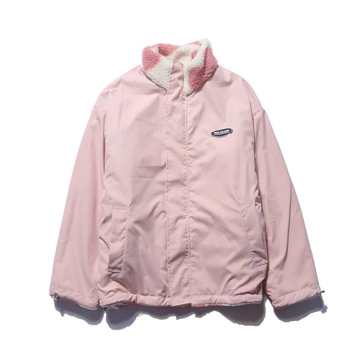 Gwendolen™ | Women's Zip Up Winter Jacket with Heart Print Fleece Lining