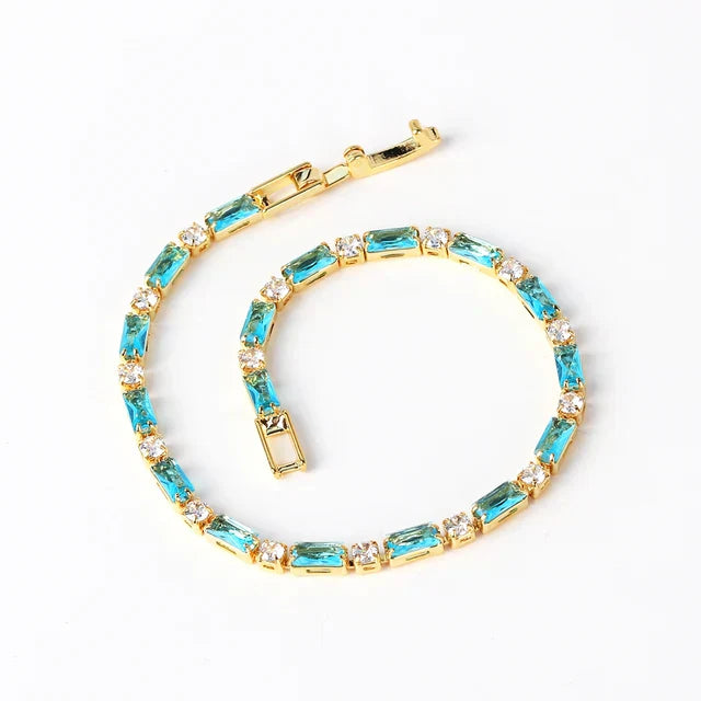 Bracelet with Natural Turquoise | Gold