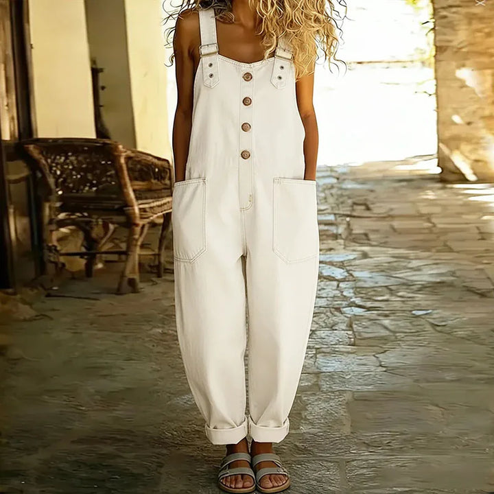 Mae | Soft Vintage Denim Overall with Adjustable Straps