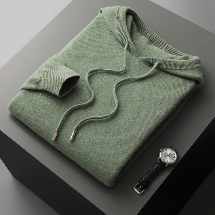 Hayden™ | Men's Fine Knit Pullover Hoodie with Drawstring