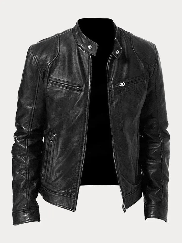 Dexter™ | Men's Café Racer Jacket with Snap-Tab Collar