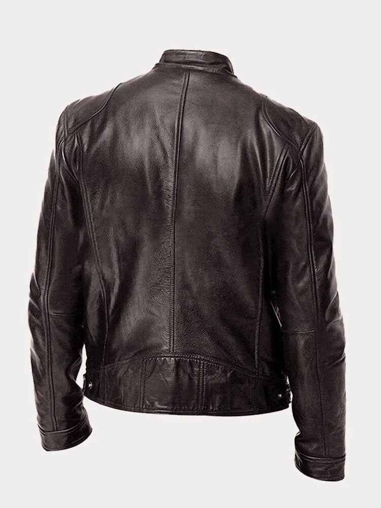 Dexter™ | Men's Café Racer Jacket with Snap-Tab Collar