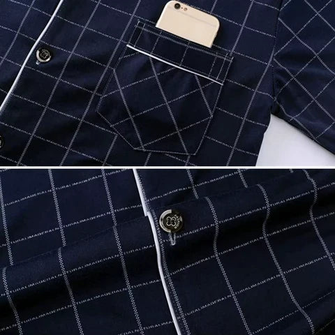 Lucien™ | Men's Long Sleeve Button-Up Pajama Set