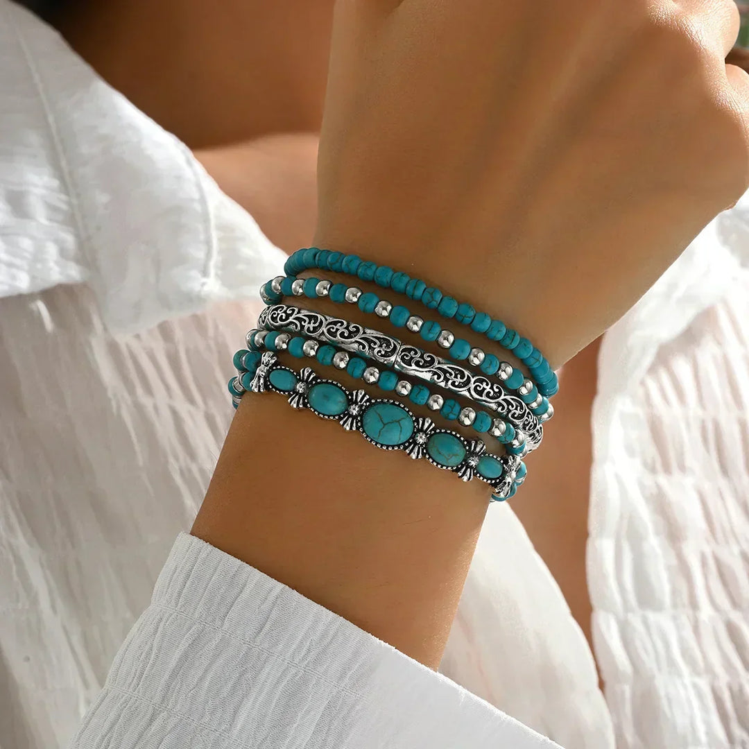 Maëlys™ | Refined Turquoise Multi-Strand Bracelet