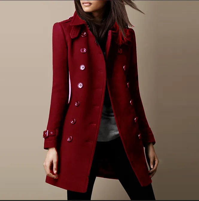 Teodora™ | Women's Double Breasted Tailored Longline Overcoat