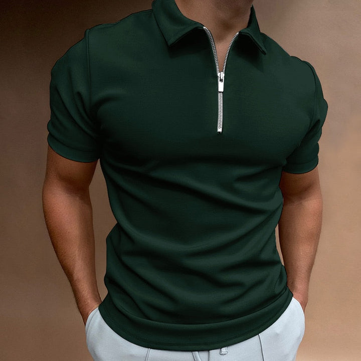 Sebastian™ | Men's Zip Polo Shirt with Short Sleeves
