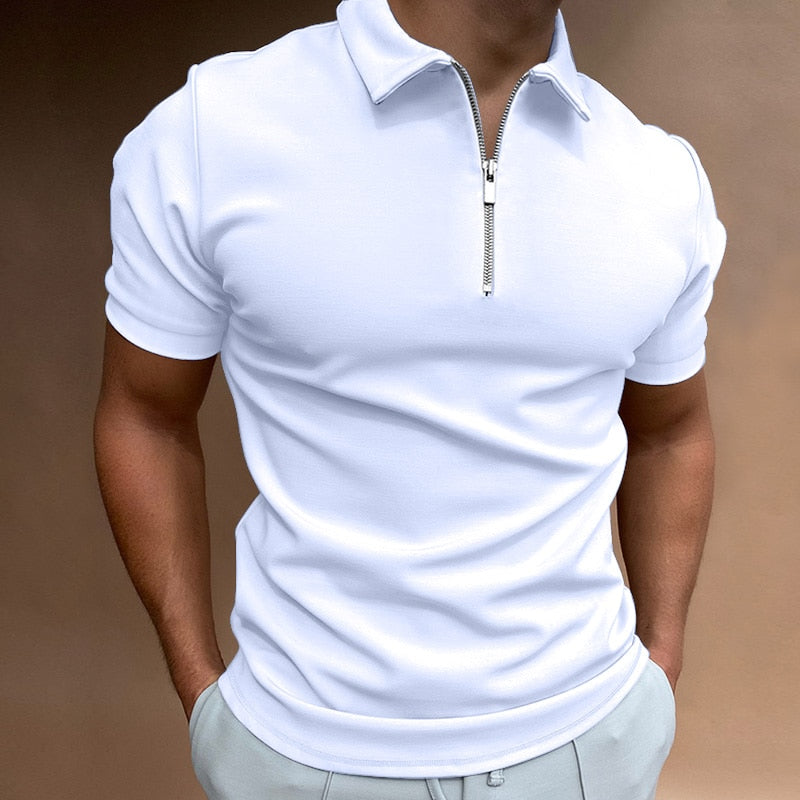 Sebastian™ | Men's Zip Polo Shirt with Short Sleeves