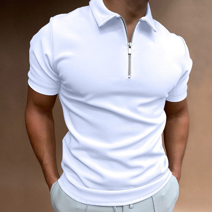 Sebastian™ | Men's Zip Polo Shirt with Short Sleeves