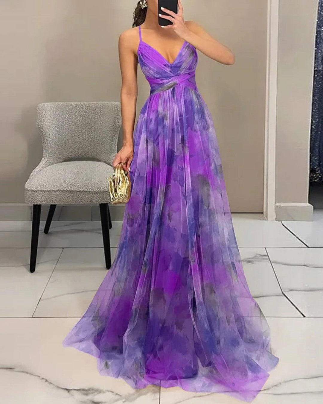 Giselle™ | Enchanting Maxi Dress with Floral Print