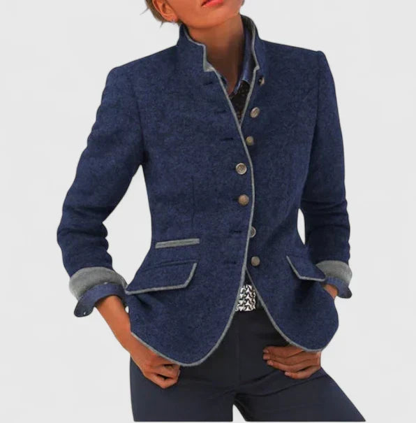 Ermeline™ | Women's Stand Collar Knit Button Cardigan Jacket