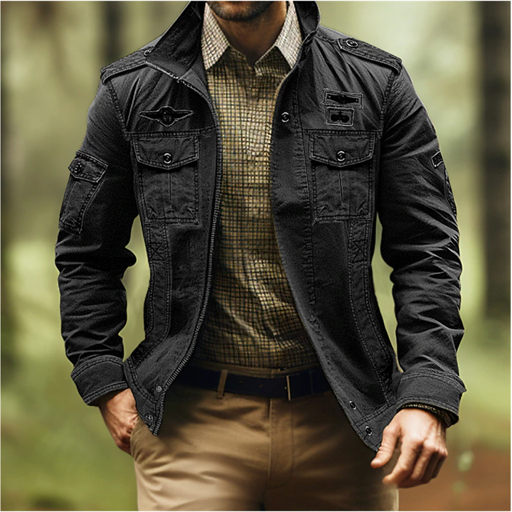 Spencer™ | Men's Field Jacket with Flap Pockets and Epaulettes