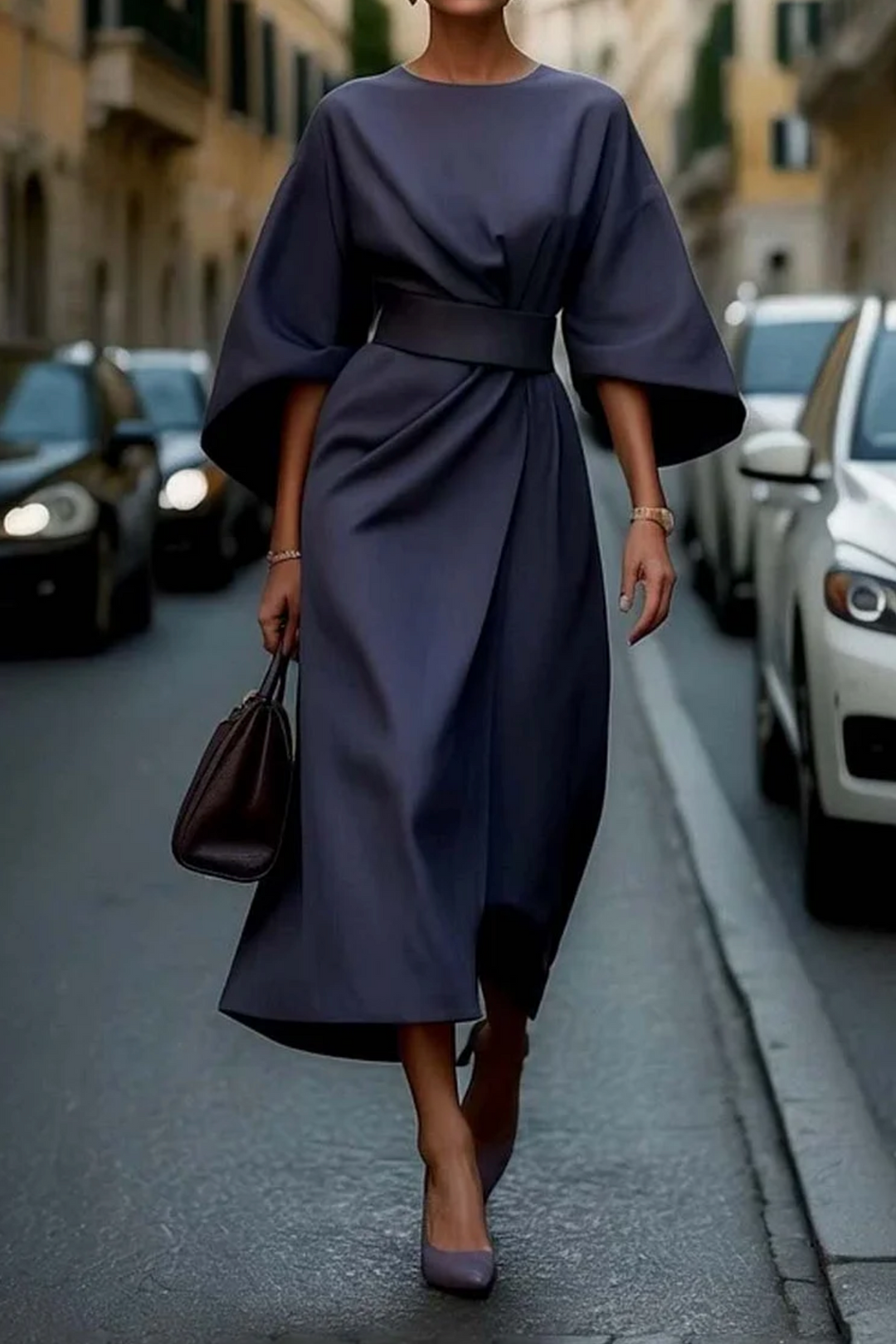 Maya™ | Elegant Dress with Lantern Sleeves