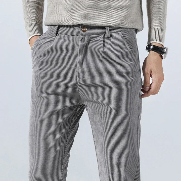 Davin™ | Men's Wale-Texture Chinos with Pleated Front