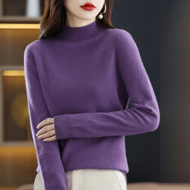 Viola™ | Women's Fine-Knit Mock Neck Sweater