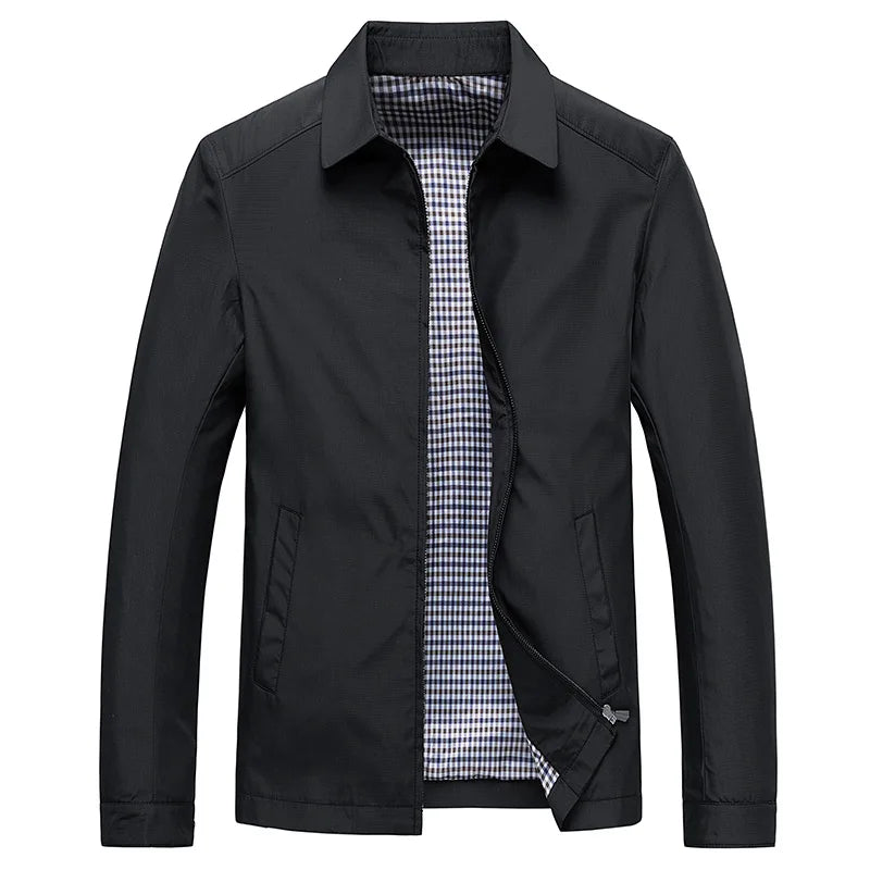 Palmer™ | Men's Zip-Up Harrington Jacket with Check Lining