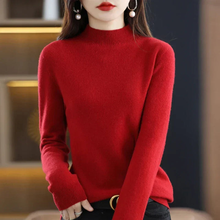 Viola™ | Women's Fine-Knit Mock Neck Sweater