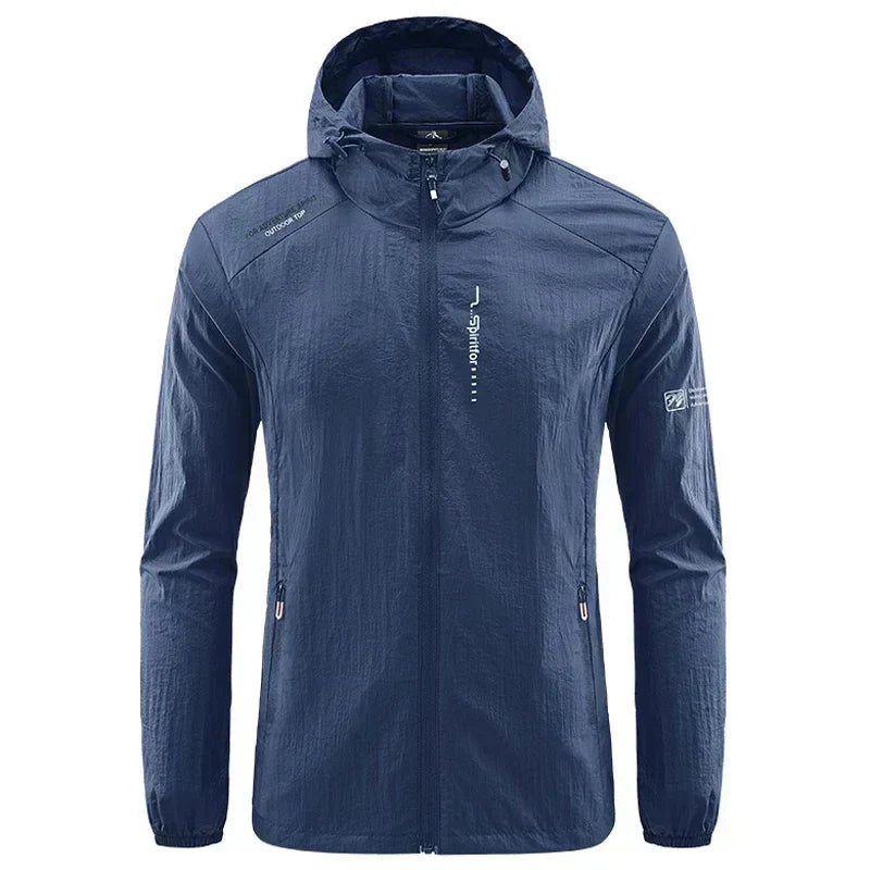 Preston™ | Men's Hooded Zip Windbreaker with Crinkle Texture