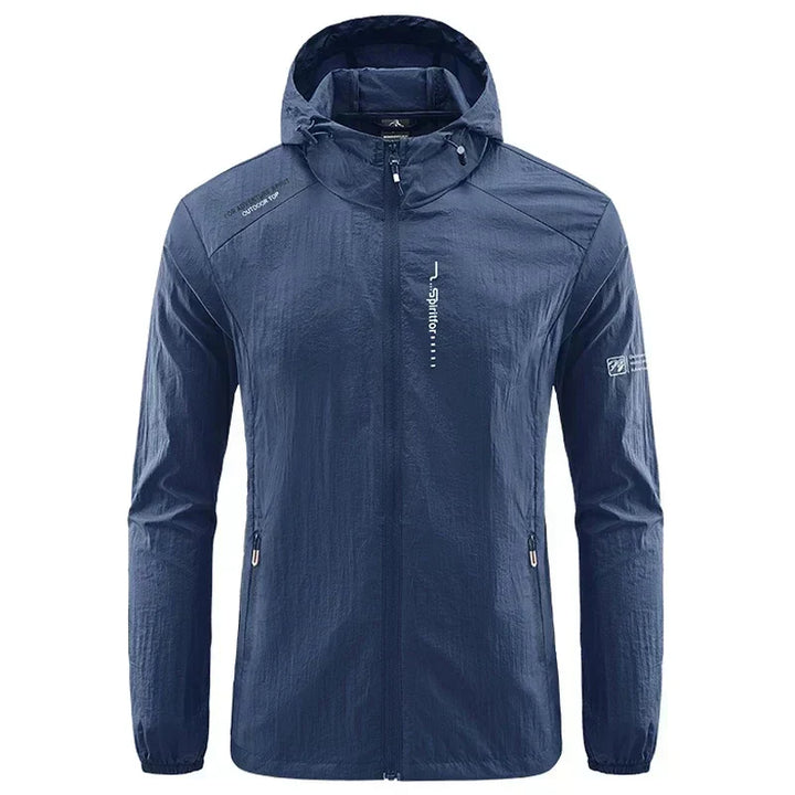 Preston™ | Men's Hooded Zip Windbreaker with Crinkle Texture