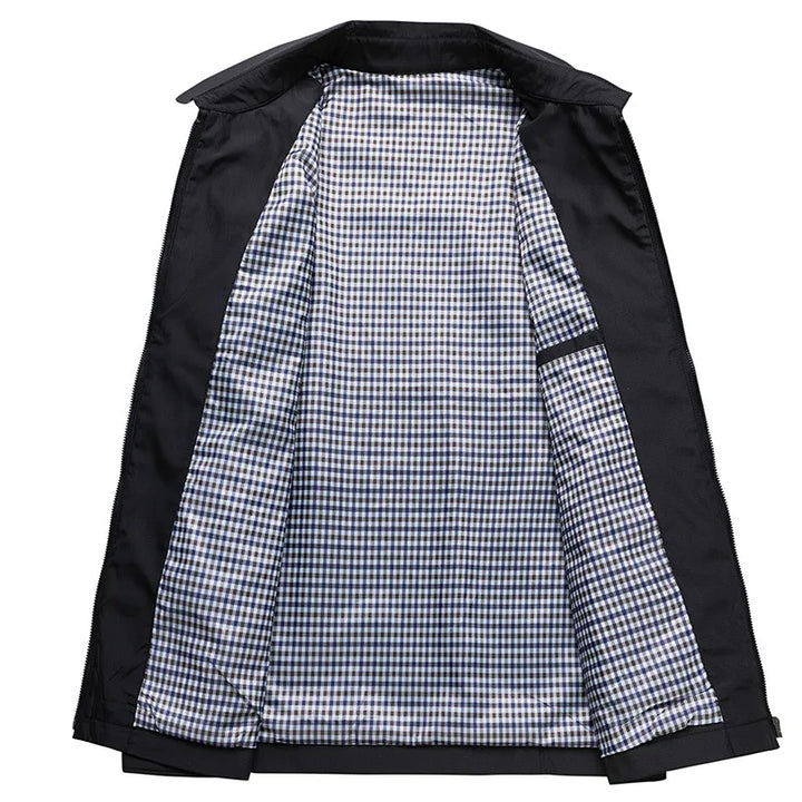 Palmer™ | Men's Zip-Up Harrington Jacket with Check Lining