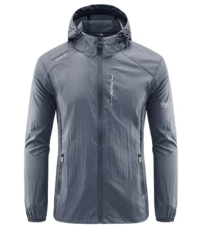 Preston™ | Men's Hooded Zip Windbreaker with Crinkle Texture
